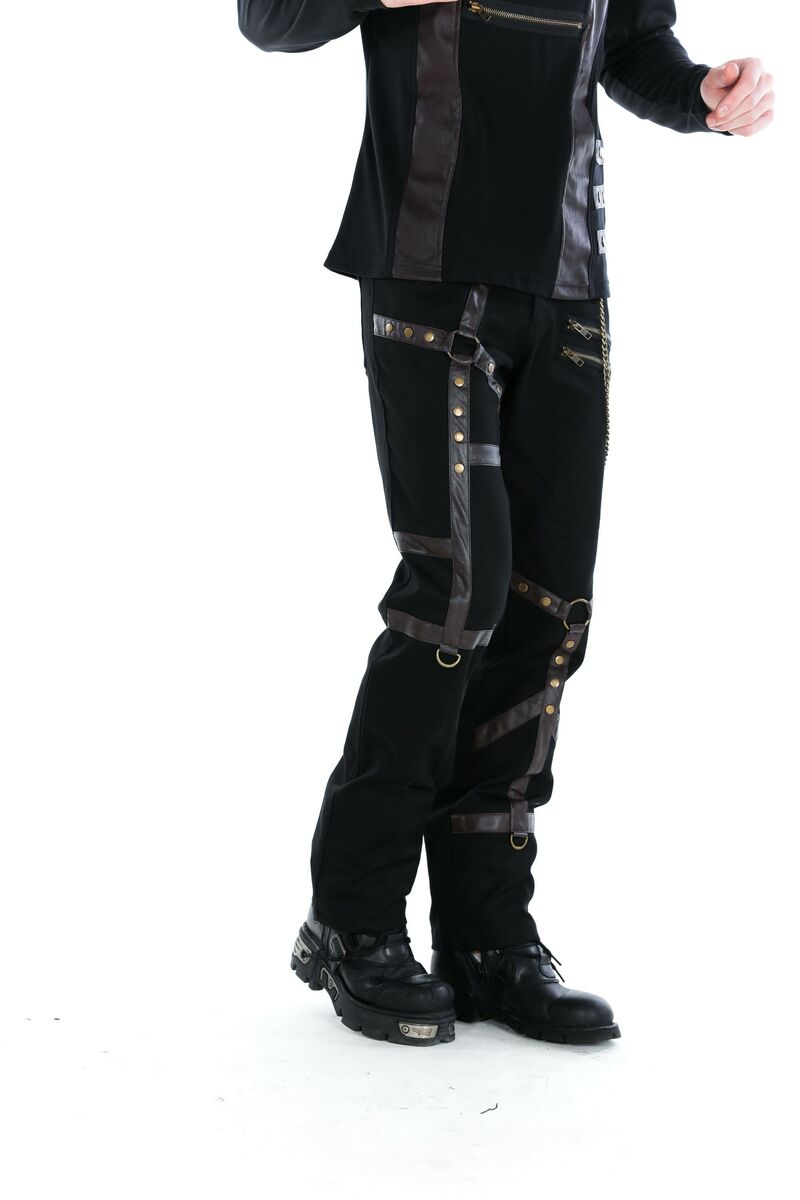 photo n°2 : Pantalon gothique steampunk à laçage marron