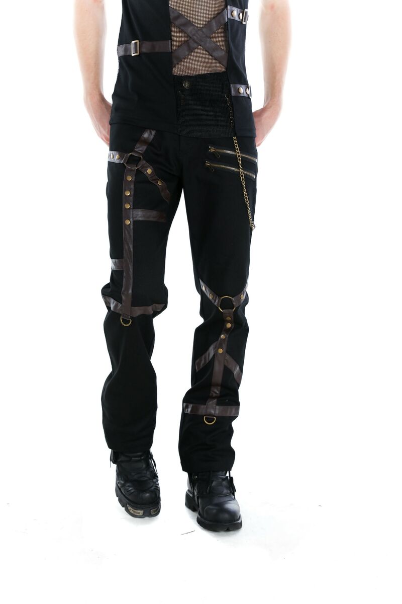 photo n°7 : Pantalon gothique steampunk à laçage marron