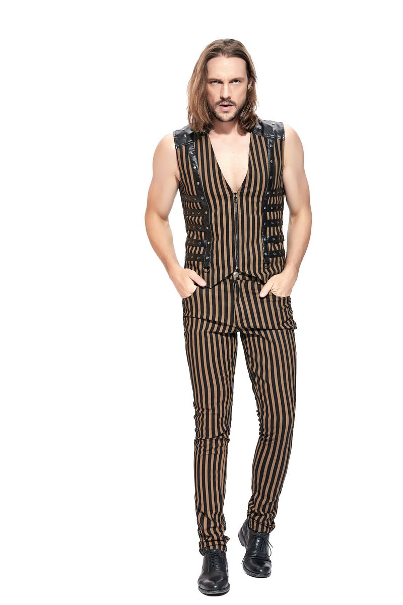 photo n°2 : Pantalon style steampunk à rayure pour homme