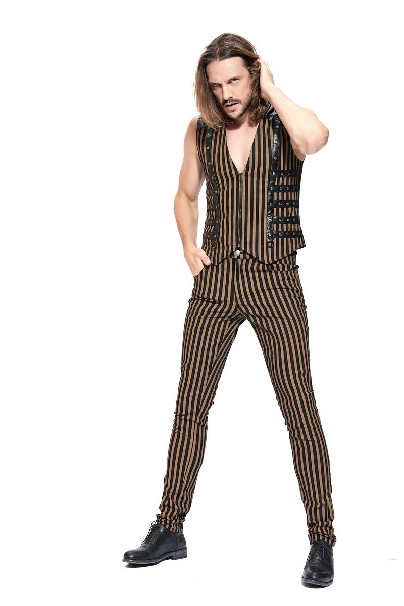 photo n°3 : Pantalon style steampunk à rayure pour homme
