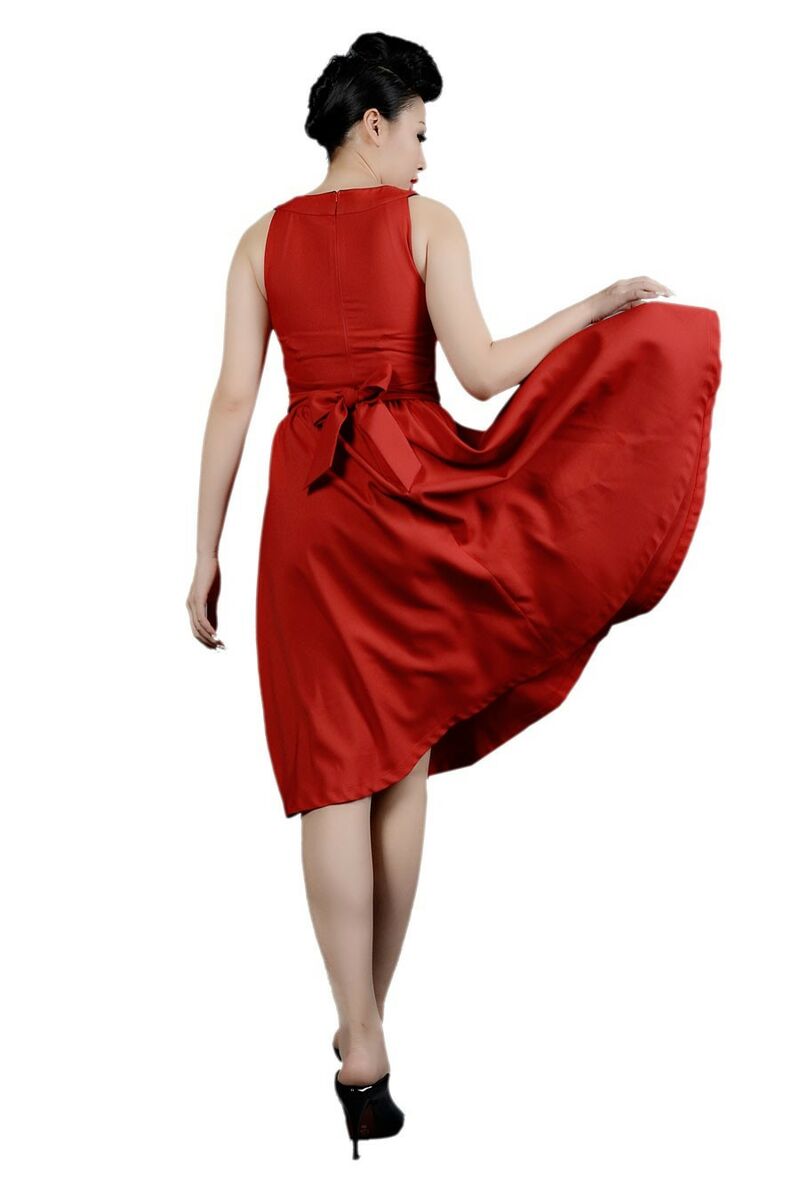 photo n°3 : Robe 50's rockroll rétro pin-up rouge