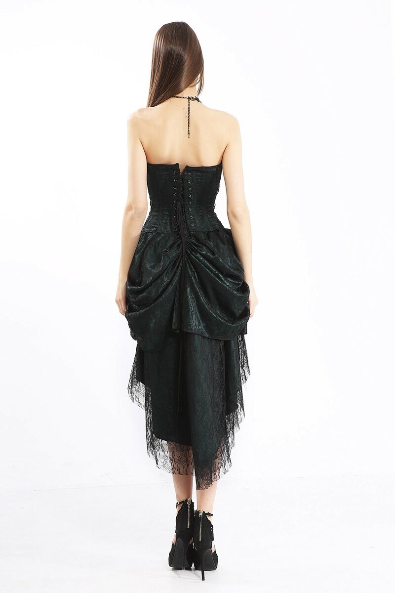 photo n°4 : Robe bustier en dentelle verte