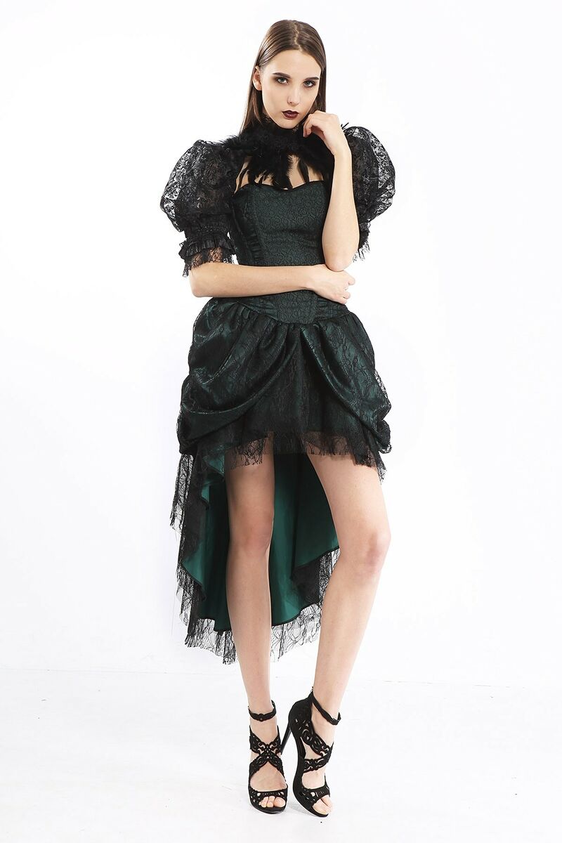 photo n°5 : Robe bustier en dentelle verte