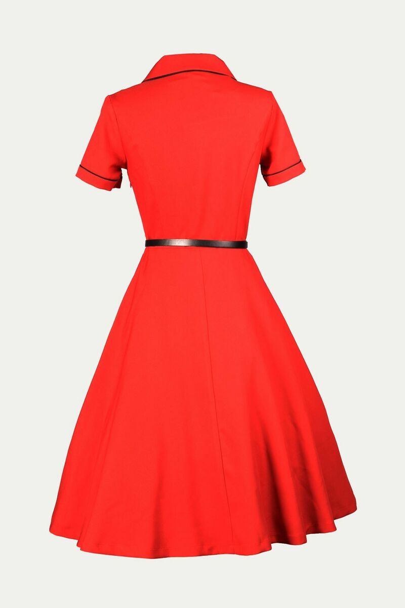 photo n°6 : Robe Chic Vintage 1950'S Rockabilly Rouge