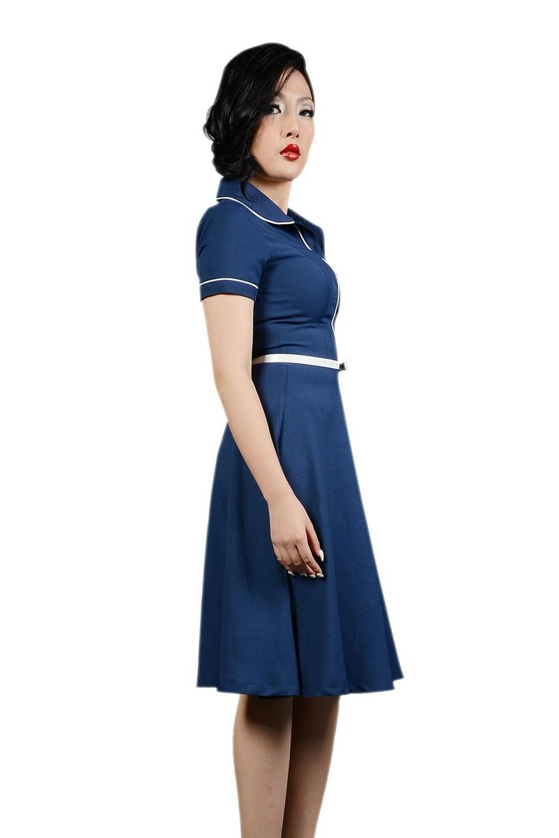 photo n°2 : Robe Chic Vintage 1950'S Rockabilly Marine