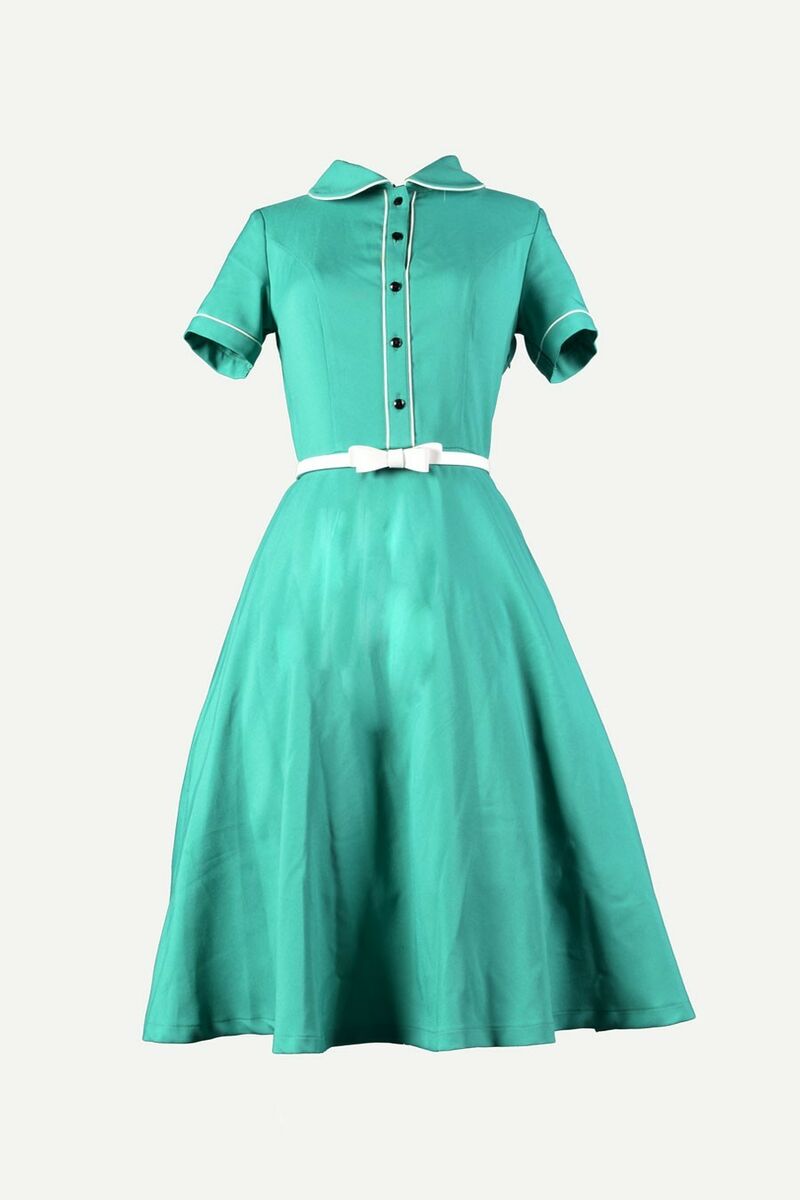 photo n°4 : Robe Chic Vintage 1950'S Rockabilly Vert Printemps