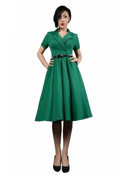 Robe Crayon Rockabilly 50's Vert