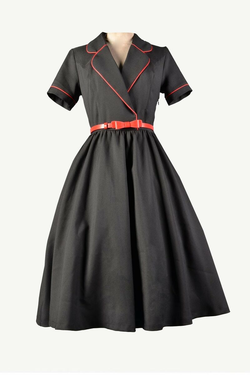 photo n°3 : Robe Crayon Rockabilly 50's Noir