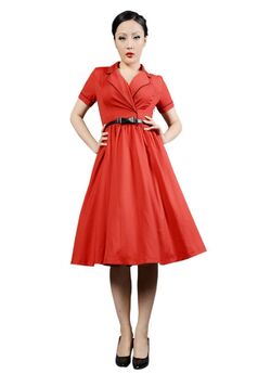 Robe Crayon Rockabilly 50's Rouge