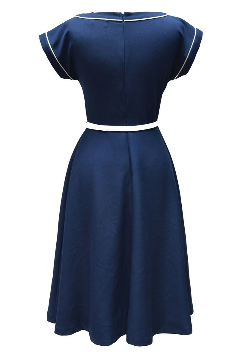 photo n°3 : Robe Glamour manche court bleu marine