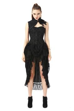 Robe noir style cabaret gothique