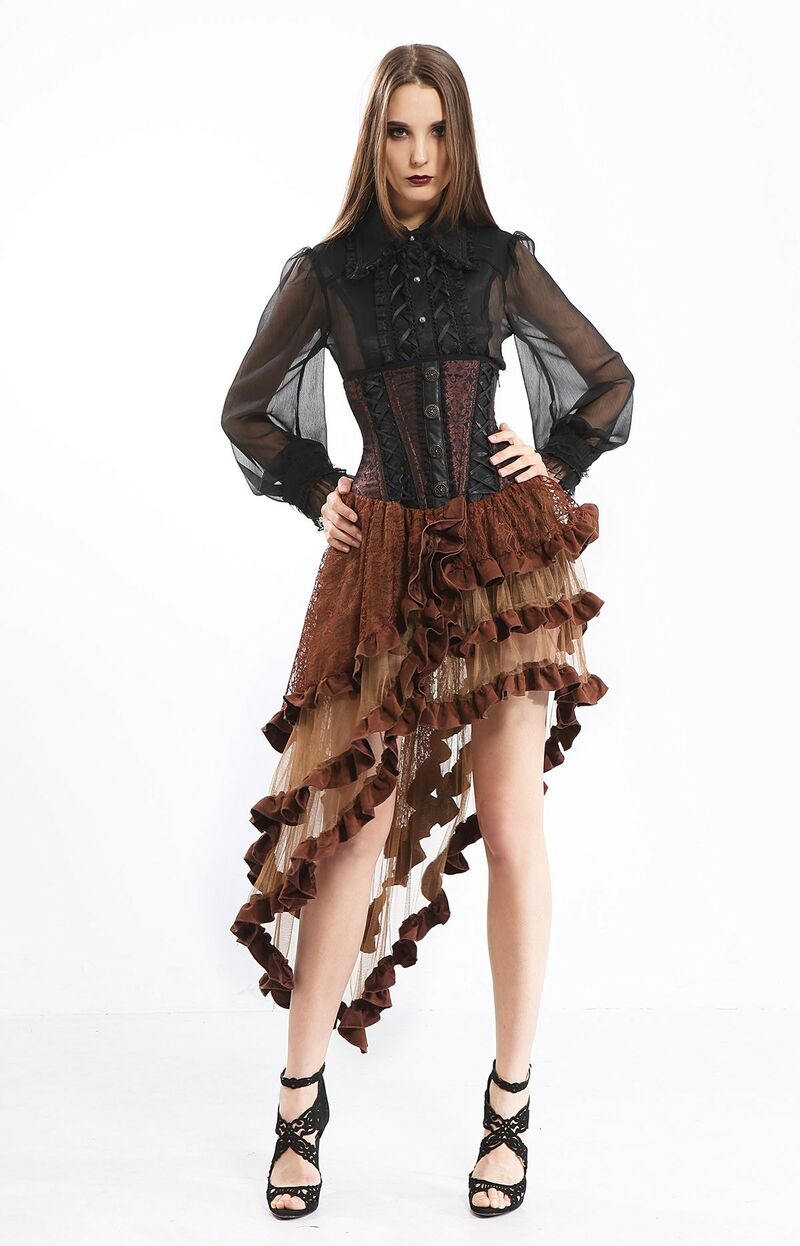 Serre-taille avec traîne steampunk