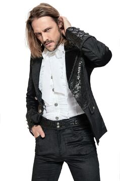 Veste courte en velours et simili cuir pour homme