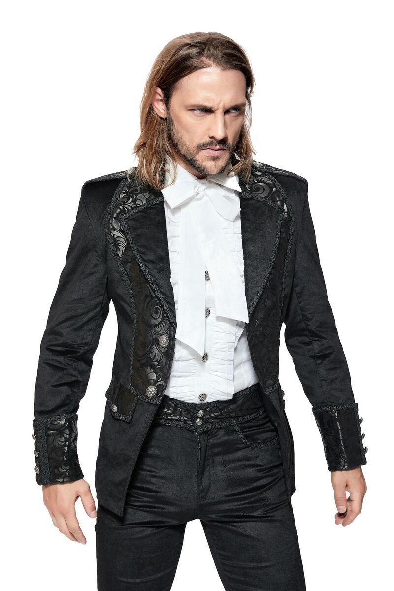 photo n°3 : Veste courte en velours et simili cuir pour homme