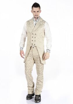 Veste gothique aristocrate homme beige