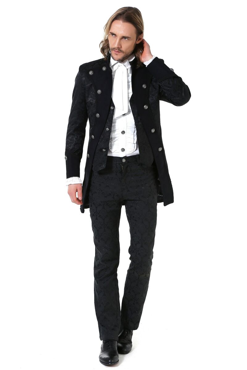 photo n°3 : Veste aristocrate à brocard noir pour homme