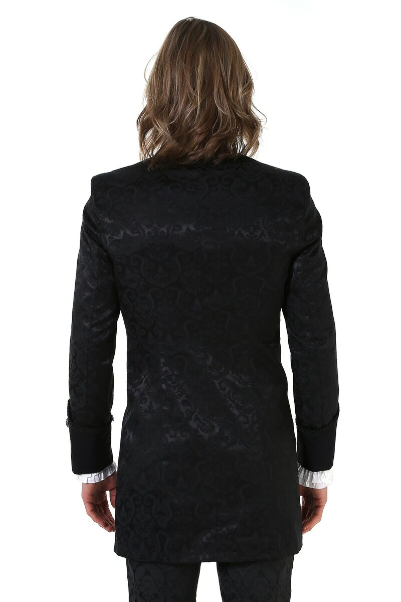 photo n°4 : Veste aristocrate à brocard noir pour homme