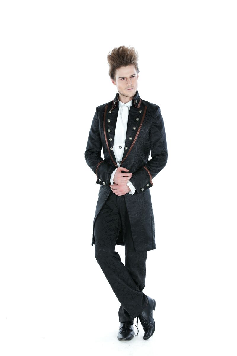 photo n°2 : veste longue marron gothique pour homme