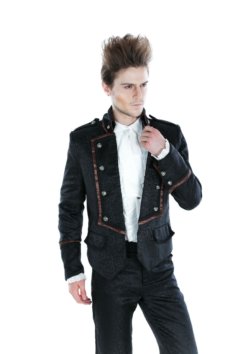 Veste marron gothique aristocrate pour homme