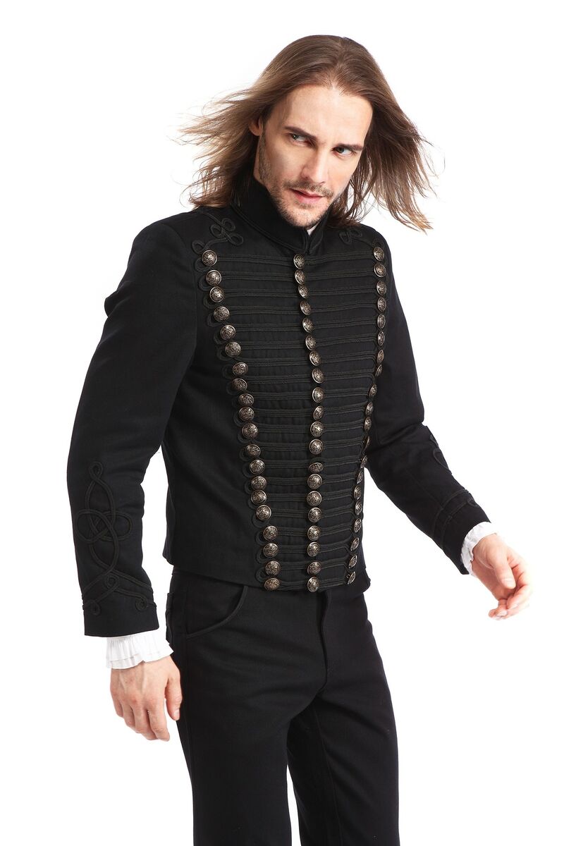 Veste officier noir pour homme