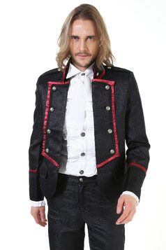 Veste rouge gothique aristocrate pour homme