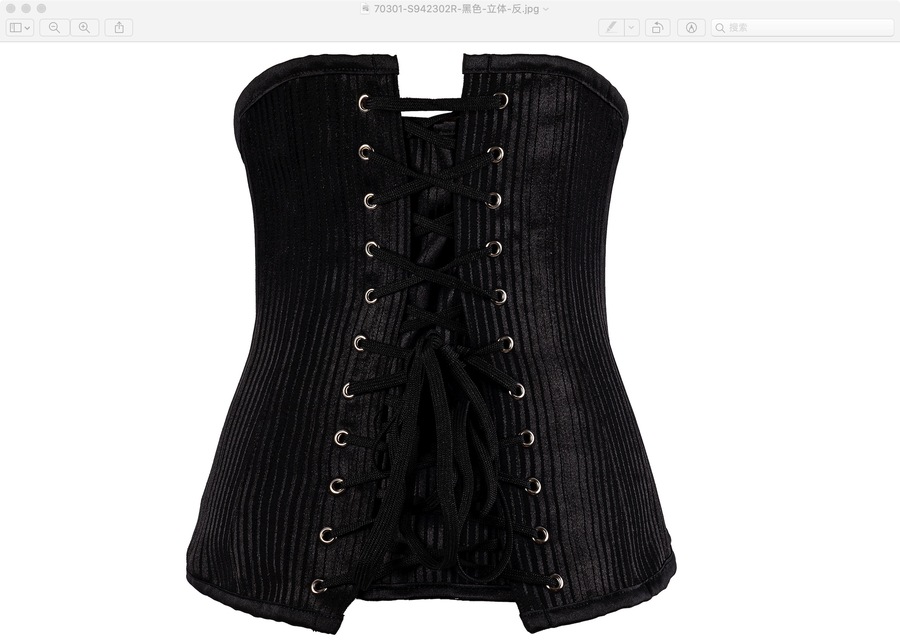 photo n°6 : Corset Sexy Glamour Laçage brocard Jacquard a rayures noir