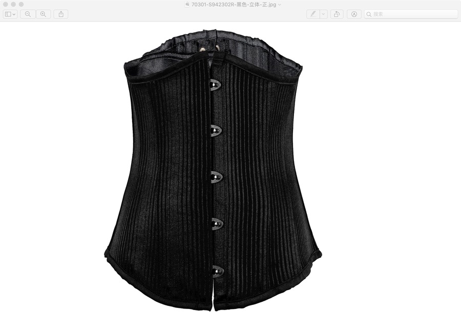 photo n°5 : Corset Sexy Glamour Laçage brocard Jacquard a rayures noir