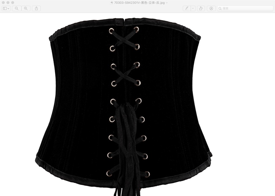 photo n°7 : Corset serre-taille Sexy Glamour Laçage velours noir