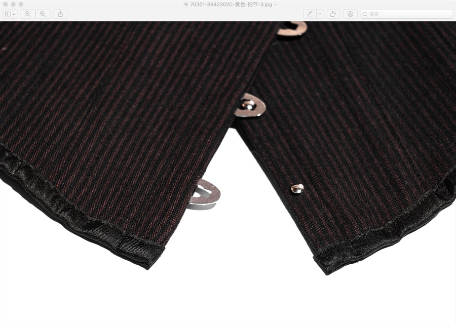 photo n°10 : Corset Sexy Glamour Laçage brocard Jacquard a rayures marron