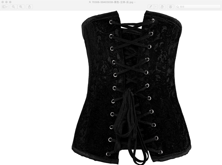 photo n&deg;7 : Corset Sexy Glamour La&ccedil;age fermeture velour noir