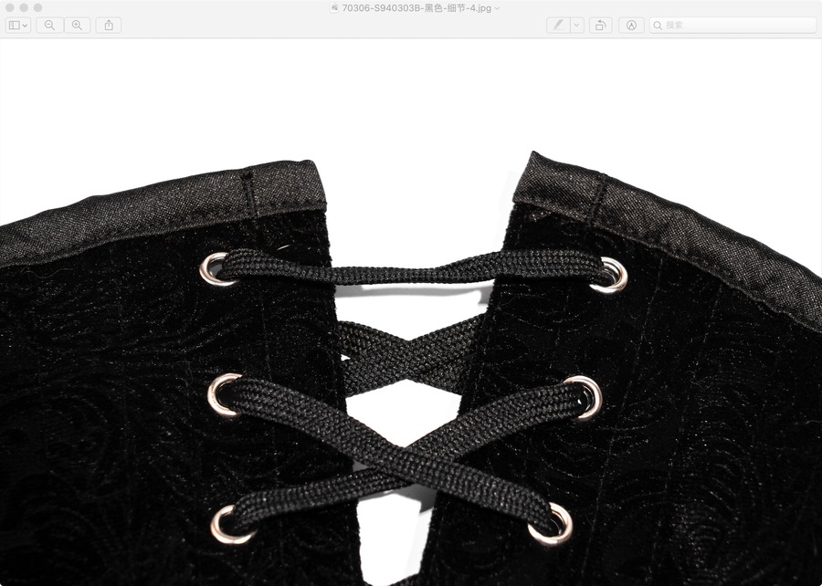 photo n&deg;9 : Corset Sexy Glamour La&ccedil;age fermeture velour noir
