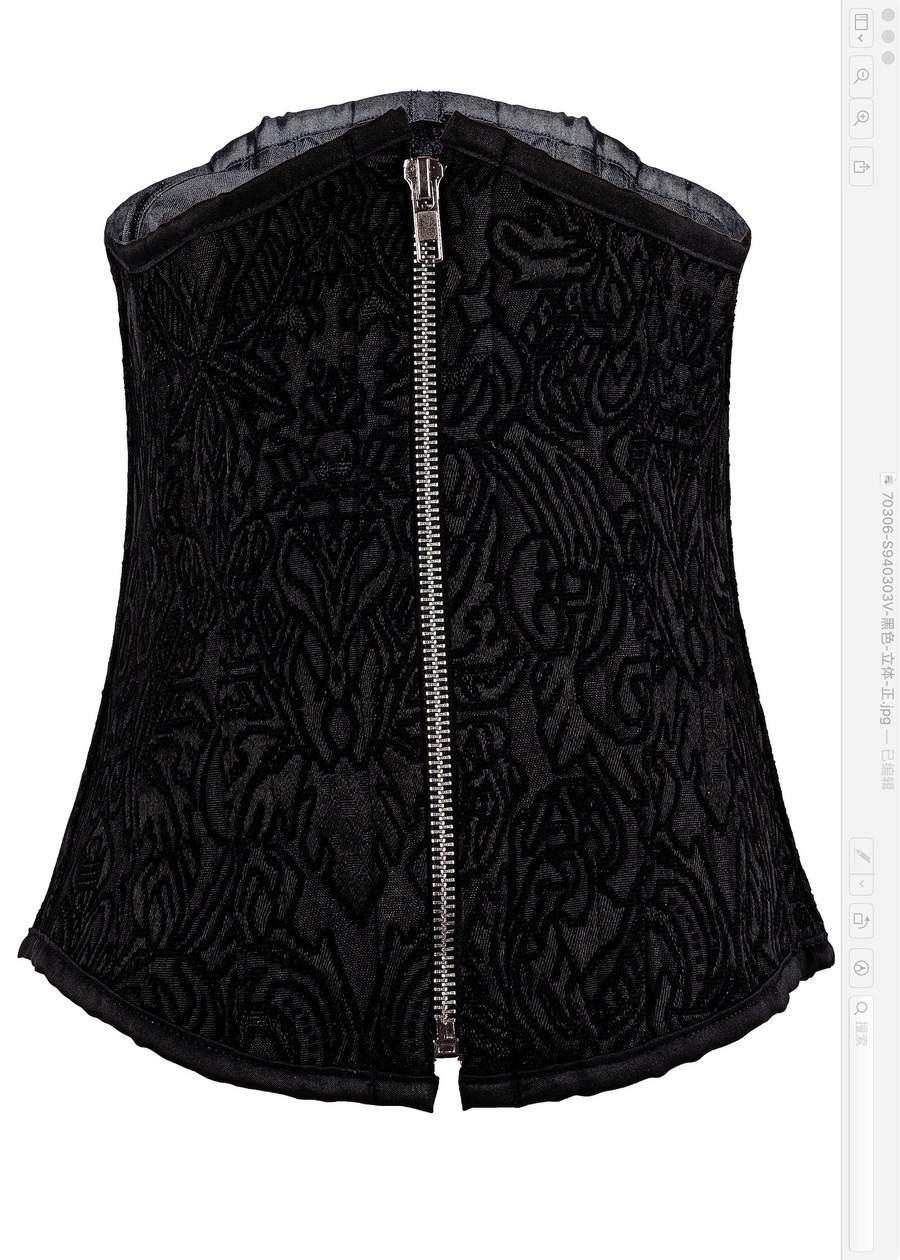 photo n°5 : Corset Sexy Glamour Laçage velours noir