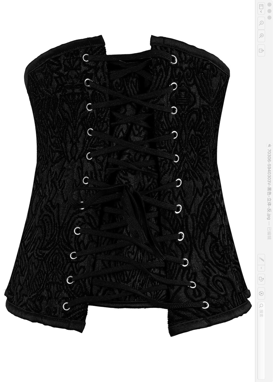 photo n°6 : Corset Sexy Glamour Laçage velours noir